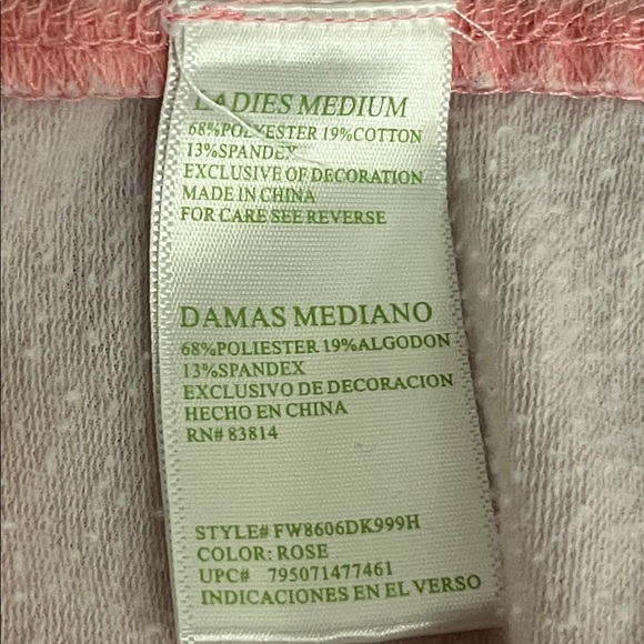 😍SHOW SPECIAL - GREEN TEA Pink Lightweight Sweatshirt Plus Size XXL - Picture 7 of 9